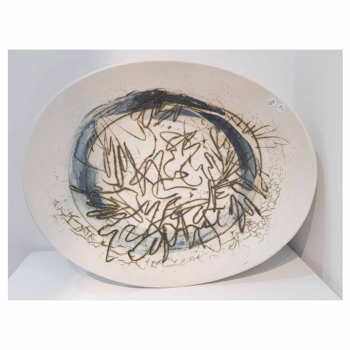 Curved Wide Stoneware Bowl