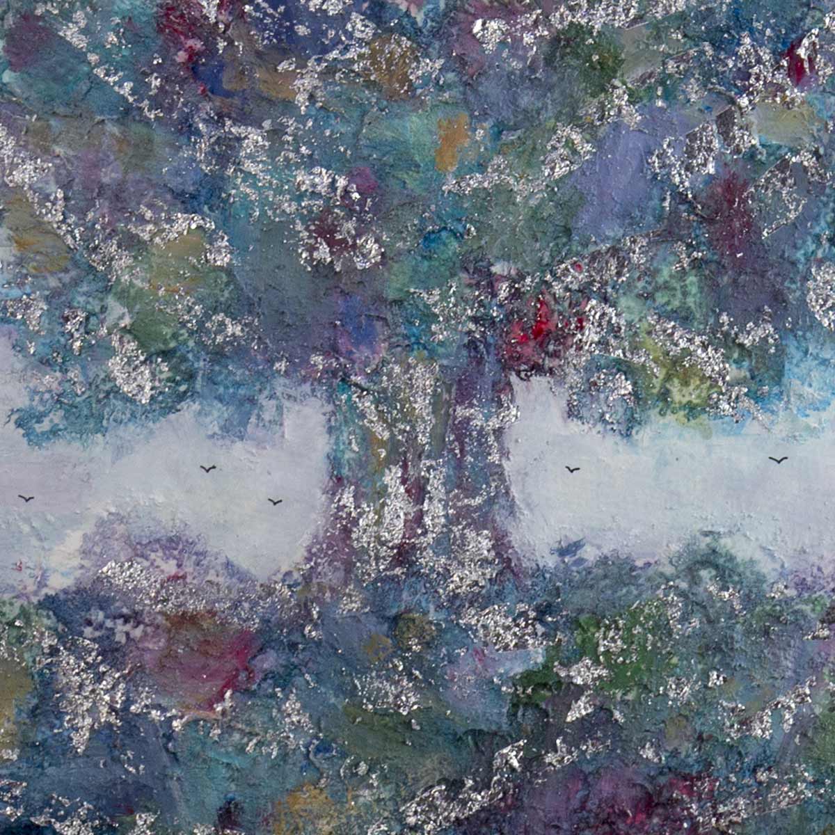 Blue And Silver Tree By Janet Rogers