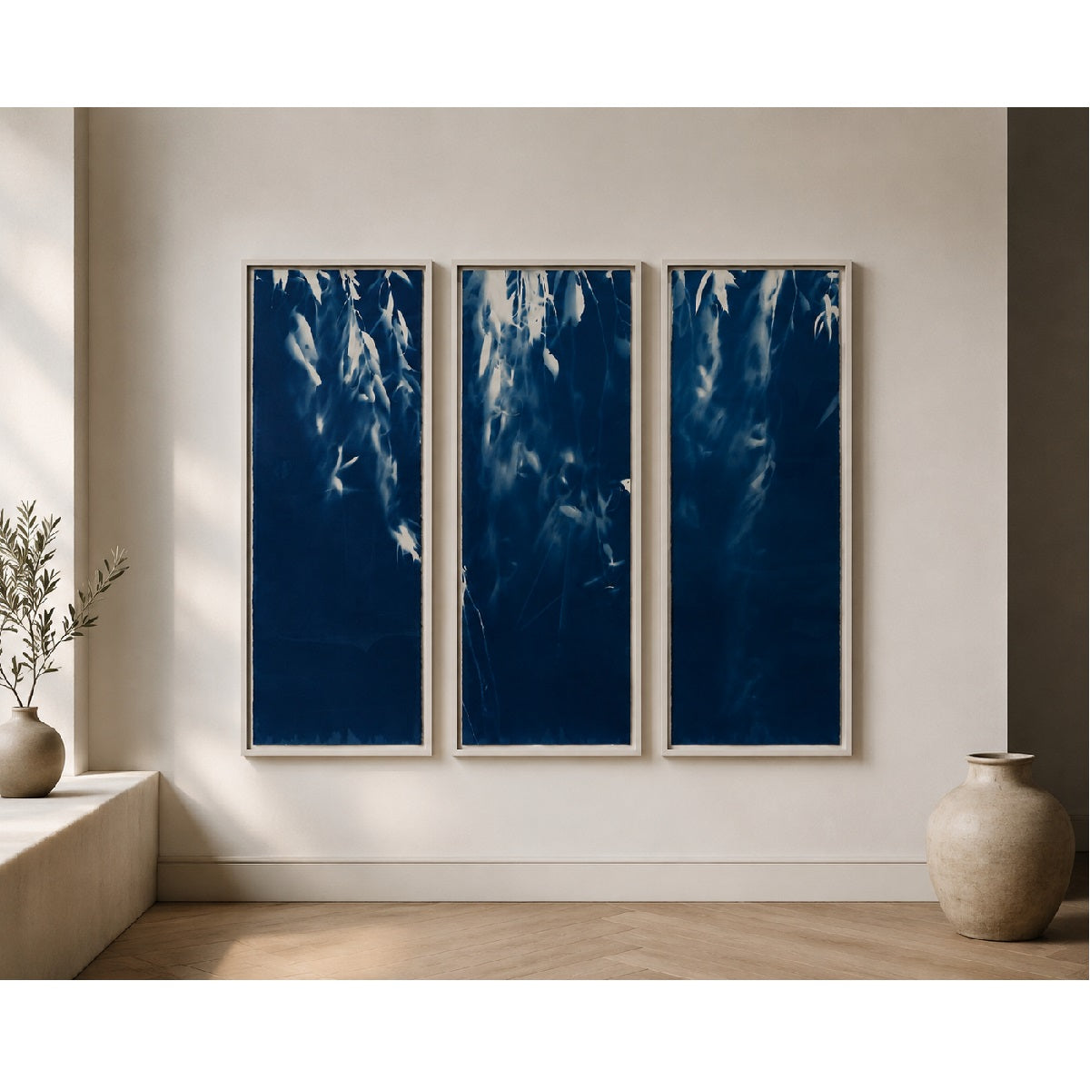 Weeping Willow - cyanotype (Triptych)