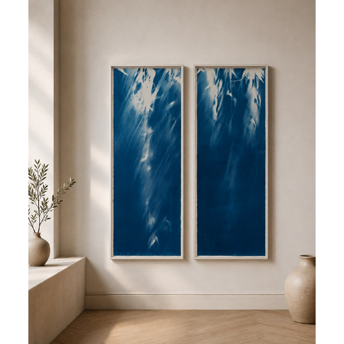 Weeping Willow - cyanotype (Diptych)