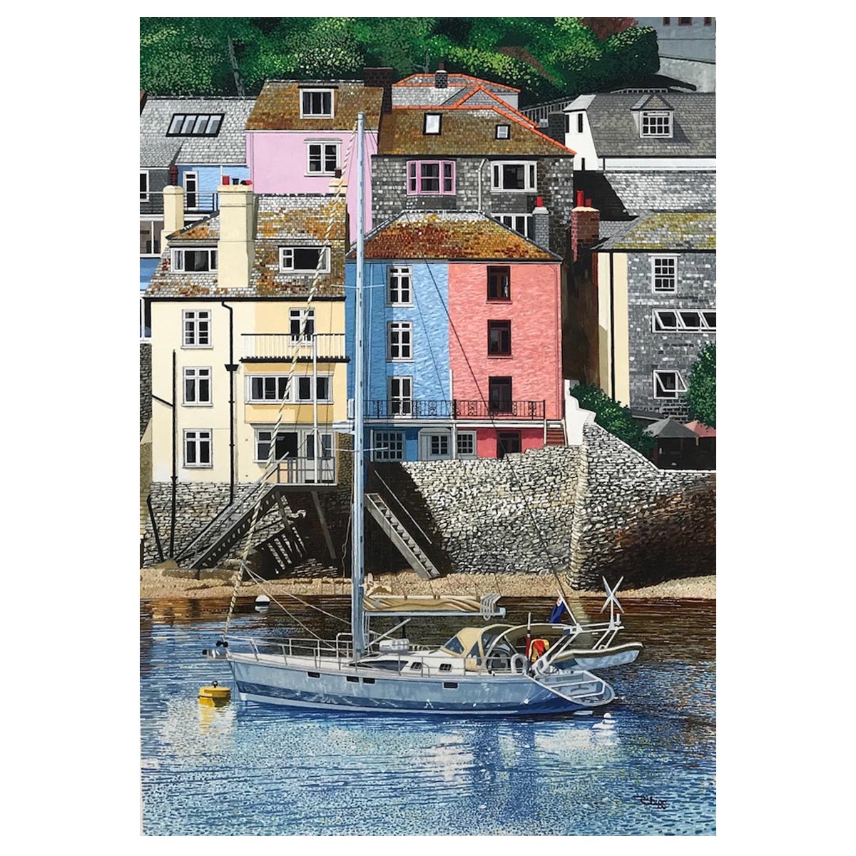 Yellow, Blue and Pink (Salcombe) 1000 Piece Puzzle